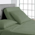 thumbnail image 2 of Top Split Queen Sheets Sets For Adjustable Bed - Split Down 39 inches from The top Split Head Queen Size - 18" Inch Deep Pocket, 100% Microfiber Fabric - Sage Solid, 2 of 9