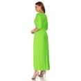 thumbnail image 4 of SR Women's Casual Wrap Floor Length Maxi Dress, Small, Lime, 4 of 5