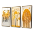 thumbnail image 3 of Designart "Quill Minimalism Abstract Yellow Forest II" Landscape Trees Framed Wall Art Set Of 3 - Yellow Trees Frame Gallery Set For Office Decor, 3 of 6