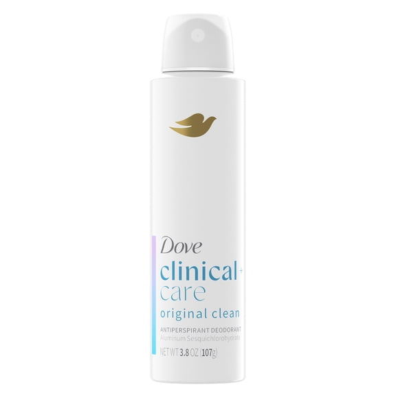 Dove Clinical Care Antiperspirant Deodorant Dry Spray For Women With Nourishing Serum Original Clean ,3.8 oz