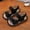 Black, variant on Children Solid Color Squeaker Sandals Hook and Loop Closure Comfortable Breathable Soft Sole Non-Slip Outdoor Shoes for Playing and Daily Activities(Brown,15-18 Months)