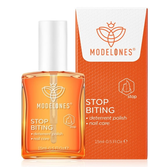 modelones Nail Biting Treatment, No Bite Nail Polish, Thumb Sucking Deterrent, Promotes Fast Nail Growth, Stop Nail Biting, Easy Application, Quick-Drying Bitter Nail Polish 0.5 Fl Oz