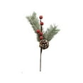 thumbnail image 2 of Hometravel Red Berry Cuttings, Artificial Fruit Sprigs for Christmas Decor, Realistic Greenery Stems for Wreath and Tree Arrangement, 2 of 7
