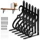 thumbnail image 1 of Soportes de estante de 6 piezas, soporte de estante de pared de hierro de 10 pulgadas para hogar/cocina/bricolaje decorativo [Negro], 1 of 1