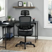 Mainstays Ergonomic Office Chair with Adjustable Headrest, Black, 275 lb Capacity