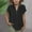 B_ Black, variant on Boys Girls Cotton Linen Shirts for Kids Summer Short Sleeve V Neck Button Down Tunic Tops Dressy Holiday Outgoing Tops Black 9 Years