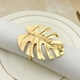 thumbnail image 2 of Shisuyan Hawaii Style Napkin Buckle Napkin Circle Golden Alloy Table Decoration 4Pcs, 2 of 9