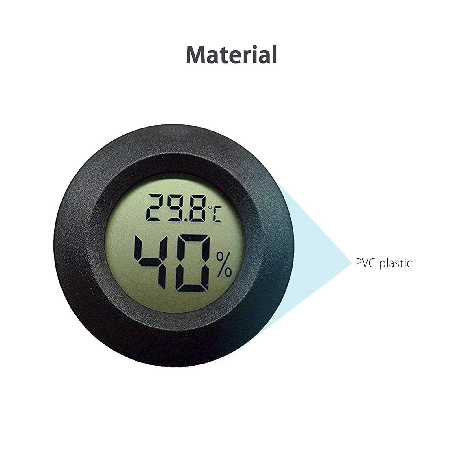 5-pack Hygrometer Thermometer Digital LCD Monitor Humidity Meter Gauge for Humidifiers Dehumidifiers ,Fast Response