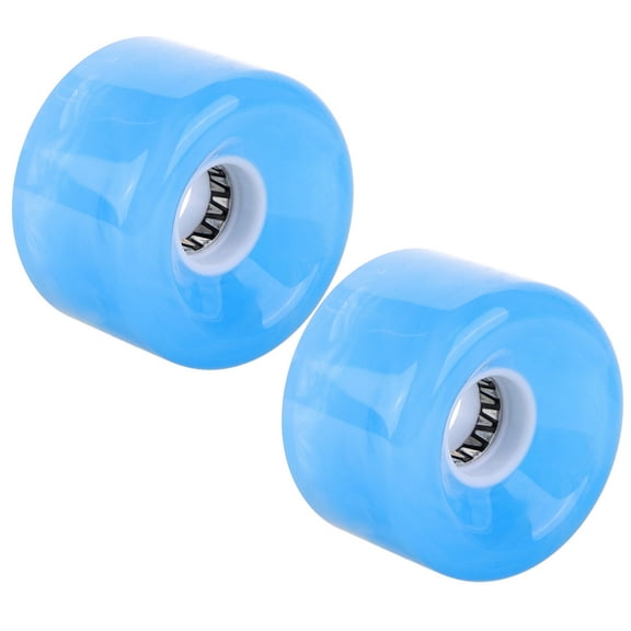 TEHAUX Sky-blue Skateboard Wheels for Replacement Use Durable PU Material 2pcs 54.0mm