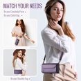 thumbnail image 5 of for Samsung Galaxy S25 Edge Rugged Case, Classic PU Leather Shoulder Strap Wrist Strap Zipper Pocket RFID Blocking Wireless Charging Kickstand Case Cover for Samsung Galaxy S25 Edge, Purple, 5 of 10