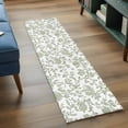 thumbnail image 4 of 2x6 Kitchen Runner Rug, Green Leaf Flower Non-Skid Rubber Backing Large Rectangle Rugs - Living Room Bedroom Home Office, Vintage Farmhouse Bohemian Spring Indoor Floor Mat Carpets Washable Rug, 4 of 9