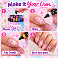thumbnail image 7 of 24 Colors Tip Nail Art Pens Set, 12 PCS DIY Nail Painting Drawing Markers 2ml, Dual-End Nail Art Pen for Home Salon Manicure, Nail Design DIY Tool, 7 of 7