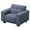 Blue, variant on CHITOOMA 89" 3 Seater Sofa, Upholstered Couch with 3 Pillows and Removable Linen Cover, Deep Seat Sofa with Wide Armrests for Living Room, Bedroom, or Office, White