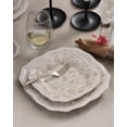 thumbnail image 6 of 222 Fifth Batik Toile Taupe Porcelain 12-Piece Dinnerware Set, with Plates and Bowl, Service for 4, 6 of 10