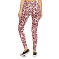 thumbnail image 2 of Brushed High Waisted Rosetta Rose Sport Leggings Burgundy L, 2 of 2
