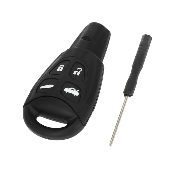 Unique Bargains Key Shell Case for SAAB 93 95 2003-2007 Keyless Entry Remote Key Fob Replacement Case 4 Buttons