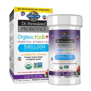 Garden of Life Dr. Formulated Probiotics Organic Kids+, with Vitamins C & D, Berry Cherry, 30 Chewables