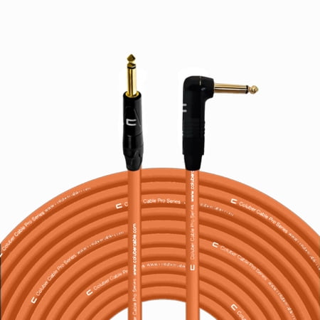 Coluber Cable 1/4" TS Male to Right Angle 1/4" TS 3-Pin Microphone Connector