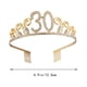 thumbnail image 4 of Tiara de cristal con diamantes de imitación para cumpleaños, corona de reina, diadema para fiesta de baile, peineta para el cabello, broche para recuerdo de fiesta de cumpleaños número 30 de mujer, 4 of 4