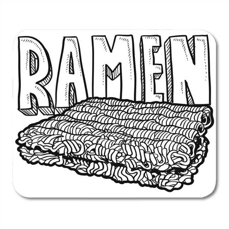 SIDONKU Dorm Doodle Ramen Noodles College Food in Bachelor Collegefood Collegelife Mousepad Mouse Pad Mouse Mat 9x10