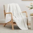 thumbnail image 3 of Breathable Blanket,QZS Throw Muslin Blanket for Couch Bed,1Pack Muslin Throw Cloth,Lightweight and Breathable Cotton Gauze for Adult,51.2x59In,White, 3 of 7