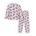 thumbnail image 2 of Uemuo Cartoon Lobsters 1 Pattern Womens Pajama Sets,PJ Set for Women,Pajamas for Women Logo,Long Sleeve Pajama Set for Women,Soft Long Sleeve Top With Pants-Small, 2 of 9
