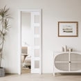 thumbnail image 3 of 24" X 80" Frosted Glass 5-Lite Sliding Pocket Door White Standard Door with Hardware Kit Set, 3 of 8