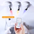 thumbnail image 4 of Yeacher 13 Couleurs Changeant RGB LEDs sous Lampe d'Armoire 2 PCS avec 2 * Contrôleur, 4 of 8