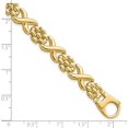 thumbnail image 5 of Avariah Diamonds 14K Yellow Gold Polished X and O Fancy Link 7.5in Bracelet - 7.5", 5 of 7