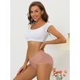 thumbnail image 4 of DARING DIVA Women's Ribbed High Leg Underpants Available In Plus Size 2XL Light Red, 4 of 6