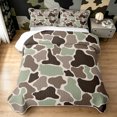 thumbnail image 2 of Manfei Farmhouse Camouflage Bed Spread Queen, Vintage Camo Queen Coverlet Set, Camo Multi, 3-Piece, 1 Quilt and 2 Pillowcases, 2 of 7