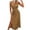 Khaki, variant on YanHoo Women's Boho Maxi Dresses Sexy Open Back V Neck Sleeveless Slit Dress Beach Floral Print Dressy Dress
