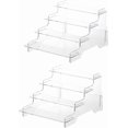 thumbnail image 1 of beehomay Display Risers, 4 Tier Perfume Organizer Stand，Clear Cupcake Stand Holder，Display Risers for Figures,Cake Shelves Retail (2 pack), 1 of 6