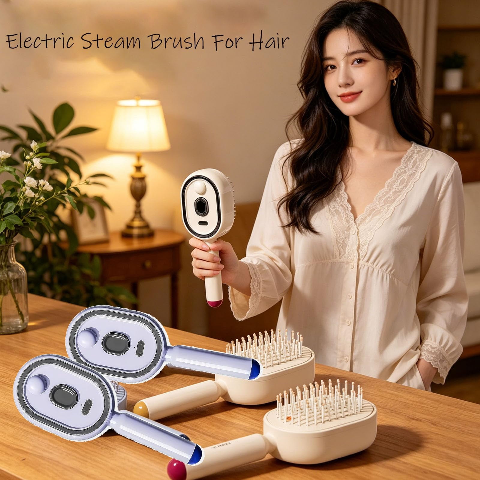 5 in 1 Air Cushion Brush, 5 in 1 Air Cushion Hair Brush, Electric Spray Air Cushion Massage Comb with Mist Spray, Rechargeable Detangling Hair Brush