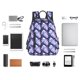 thumbnail image 4 of Disketp blue starry sky Skull flower Mochila Ligera e Impermeable, Mochila de Día Resistente para Viajes, Senderismo y Uso Diario para Hombre y Mujer, 4 of 7