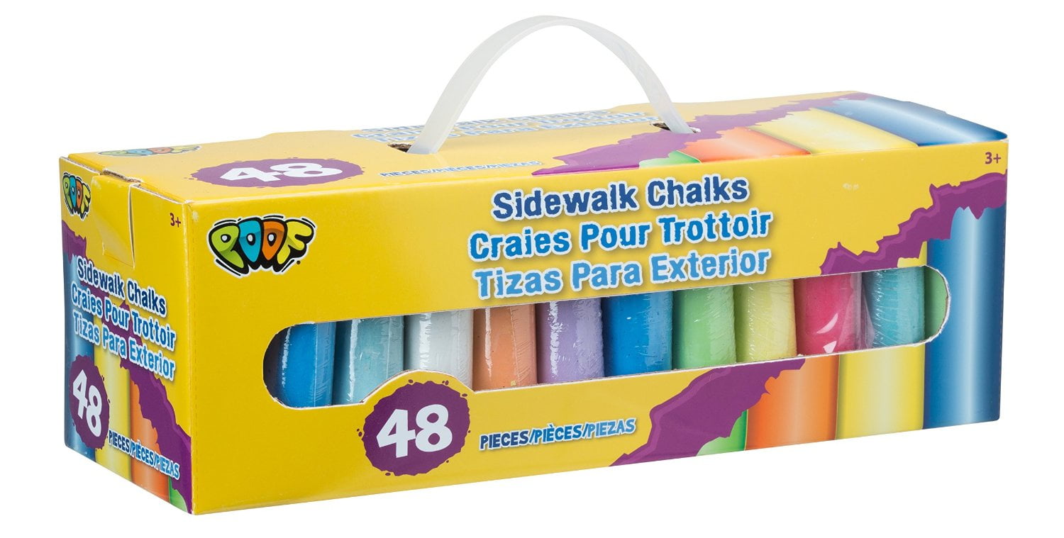 POOF 48pcs Sidewalk Chalk