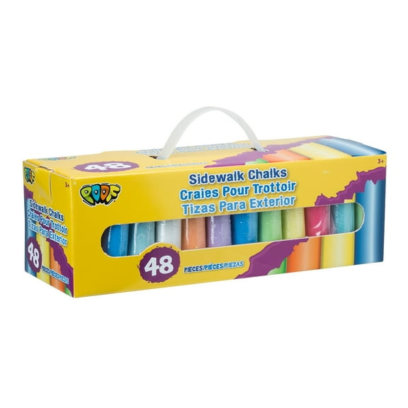 POOF 48pcs Sidewalk Chalk