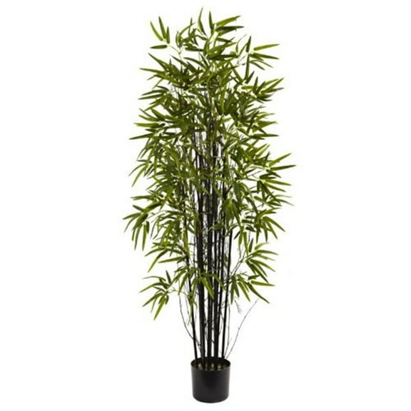 Nearly Natural 5' Black Bamboo Artificial Tree