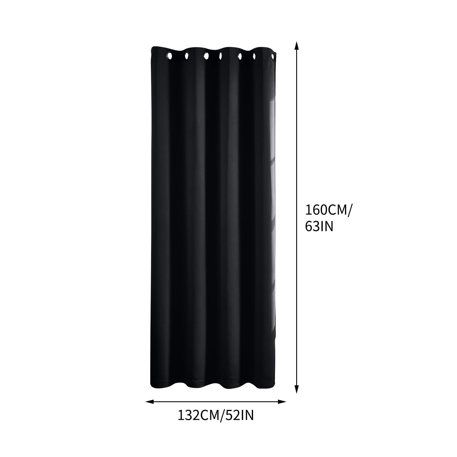 Blackout Curtains 84 Inch Length 2 Panels Set, Thermal Insulated Long Curtains& Drapes 2 Burg, Room Darkening Grommet Drapes for Living Room Bedroom Window (W52 x L84 Inch, Black) Spring Sale 2025