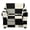Black White Plaid, variant on FOR U DESIGNS Washable Armchair Slipcovers Anti-Slip Sofa Protectors Leopard Zebra Stripe Print, 2 Piece Accent Chair Cover with Arms, Pets Friendly, Soft Chair Slipcover for Living Room Bedroom