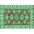 thumbnail image 1 of Ahgly Company Indoor Rectangle Abstract Turquoise Blue Modern Area Rugs, 8' x 10', 1 of 4