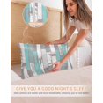 thumbnail image 5 of Satin Pillowcases Queen Size, Country Retro Mottled Texture Wood Grain Silk Pillow Cases for Hair and Skin with Zipper 2 Pack, Turquoise Gray Smooth Throw Pillow Covers for Sleeping, 20"x30", 5 of 6