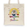 thumbnail image 2 of Welcome to Bichon Frise Classroom Teacher Dog Mom Canvas Tote Bag Bichons Dog Lovers Gifts Idea Reusable Shopping Grocery Bag - 02015, 2 of 5