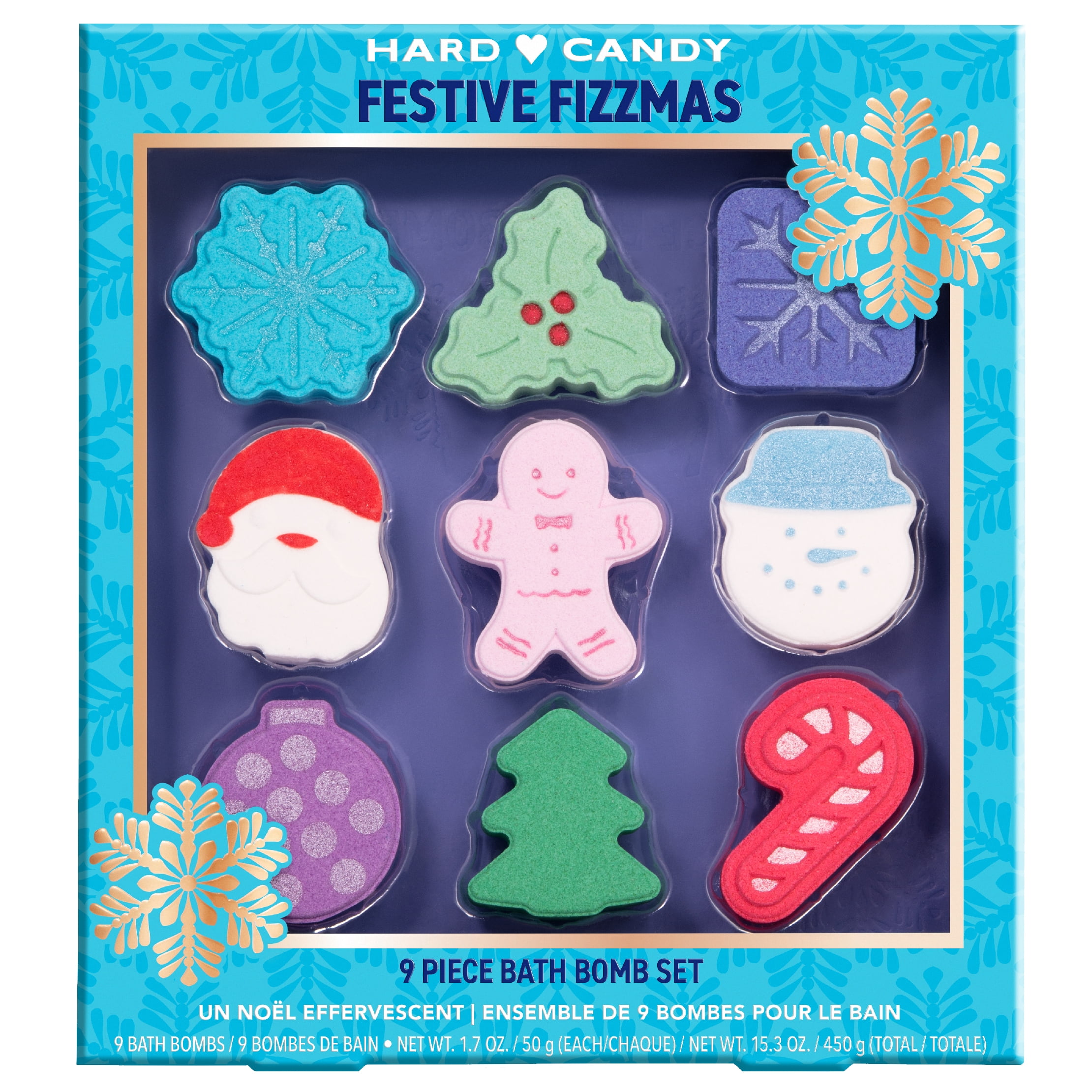 Hard Candy Festive Fizzmas Bath Bomb Gift Set – 9 Pieces