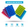 thumbnail image 3 of Silicone Ice Cube Tray with Lid Square Ice Cubes Baking Mold BPA free Easy to Release for Juice Baby Food Chocolate 24 Holes, 3 of 8