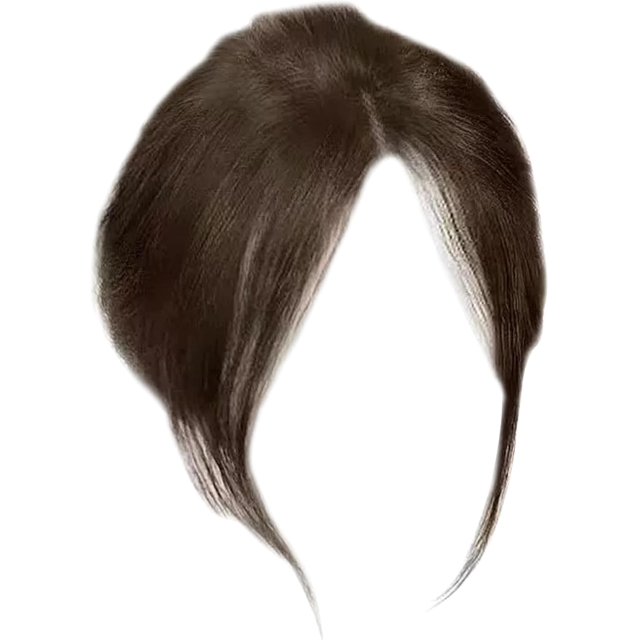 Yanonmyfd Natural Clip Bangs Hair Piece, 9.8 Inch Breathable Human Hair Topper, Realistic Bangs for Women, Dark Brown