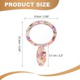 thumbnail image 2 of Uxcell Handheld Mirror, Round Hand Held Mirror with Handle Acetic Acid Vintage Portable Lightweight Cosmetic Supplies for Women Travel Makeup Salon, Multicolor Floral, 2 of 7