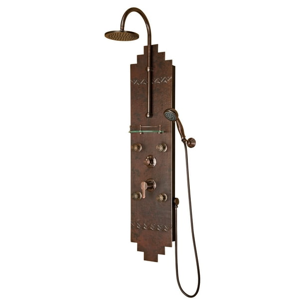 PULSE Navajo ShowerSpa in OilRubbed Bronze and Copper Shower Panel