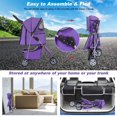 thumbnail image 5 of YRLLENSDAN Pet Gear Dog Stroller Small Dogs, Folding Cat Stroller with Cup Holders 3 Wheel Pet Strollers for Small Dogs Puppy Stroller Travel Carrier Dog Stroller for Medium Dogs, Purple, 5 of 7