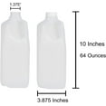thumbnail image 2 of [12 Pack] Half Gallon Jugs Bottles (64 Oz) with Tamper Evident Caps – Great for Homemade Juices, Milk, Smoothies, Tea and Other Beverages - Food Grade BPA Free, 2 of 6